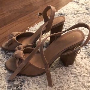 Nude Block Heels
